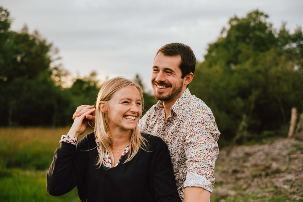 Séance engagement dans les hautes fagnes au coucher de soleil